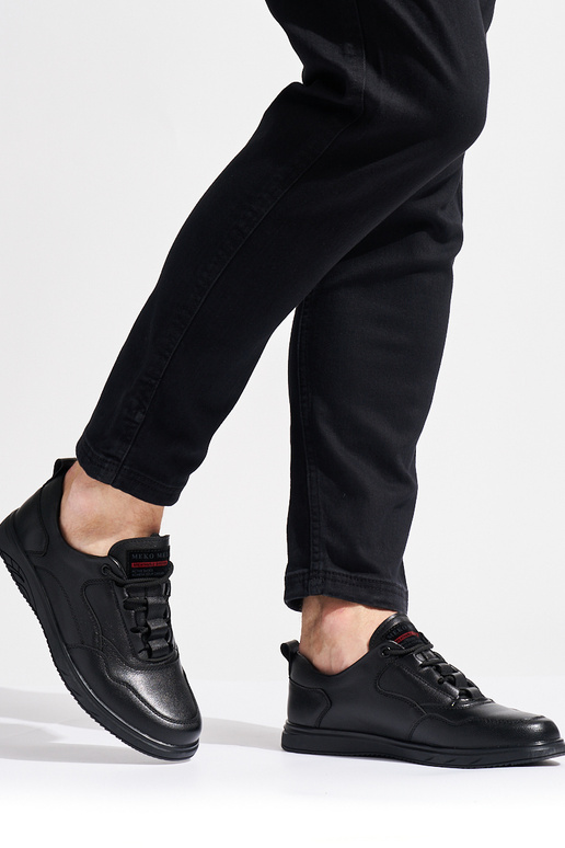 for men black półsneakers