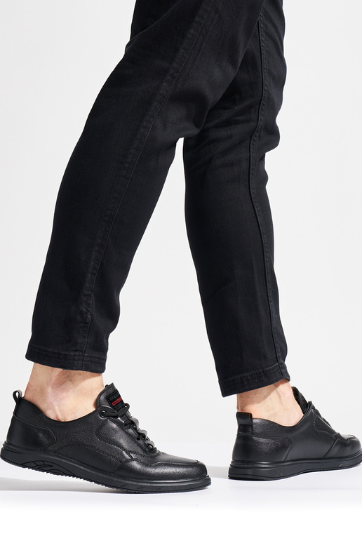 for men black półsneakers