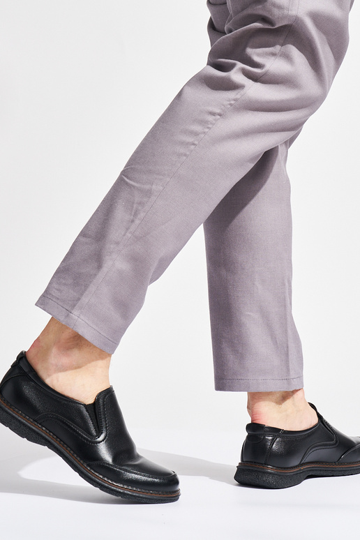 for men black shoes slip-on