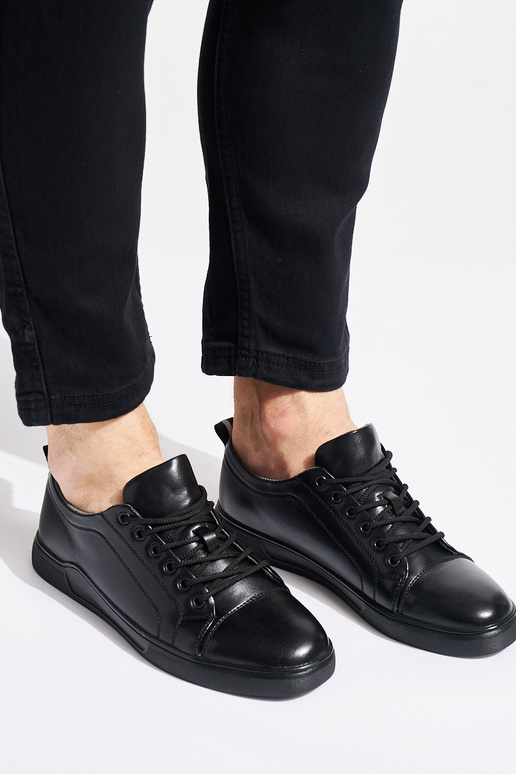 for men black półsneakers