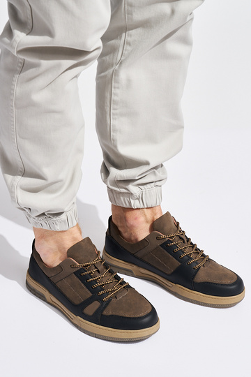 Czarno-brązowe męskie buty... 2