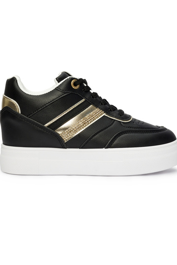 Czarne sneakersy z ukrytą...