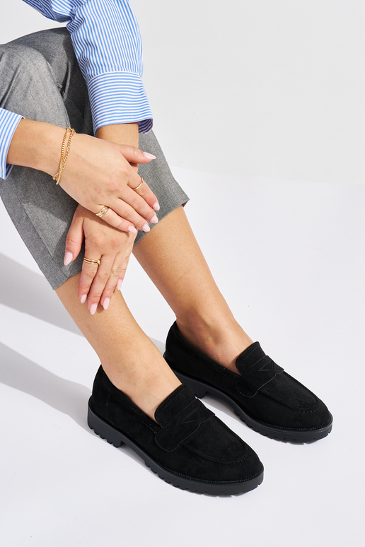 black of suede INomens moccasins black of suede INomens moccasins