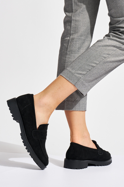 black of suede INomens moccasins black of suede INomens moccasins