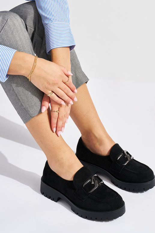 of suede black INomens moccasins of suede black INomens moccasins