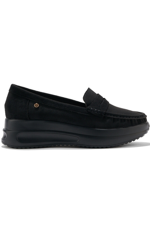 of suede black INomens moccasins on a...