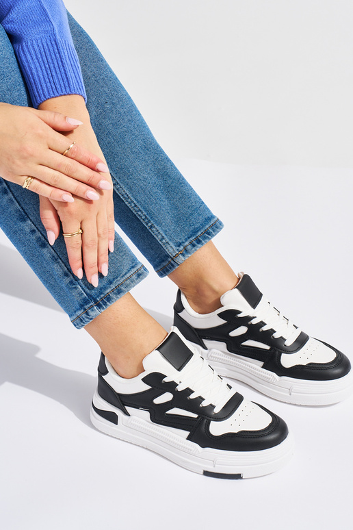 INhite-black Sneakers Inith platform INhite-black Sneakers Inith platform