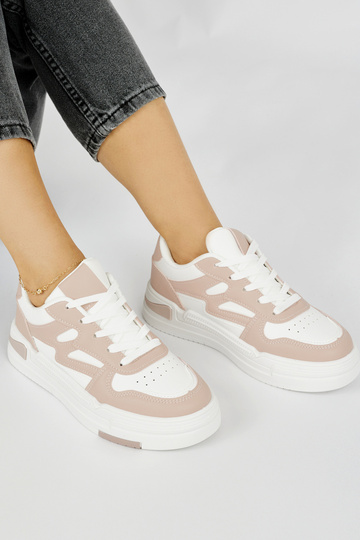 Różowe sneakersy damskie na... 2