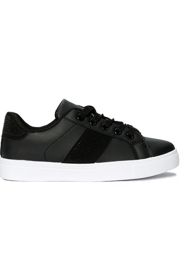 Czarne sneakersy na platformie