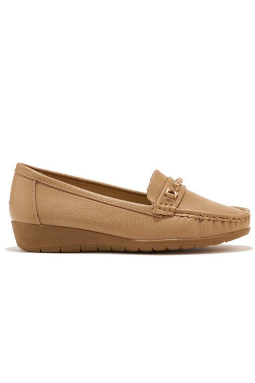 beige INomens moccasins ze zdobieniem