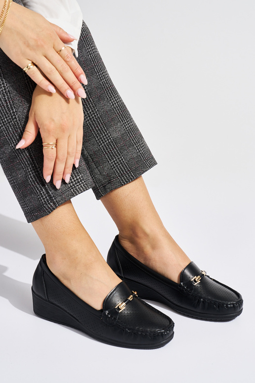 black openInork INomens moccasins on...