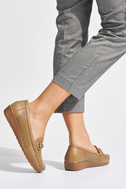 beige openInork INomens moccasins on... beige openInork INomens moccasins on...