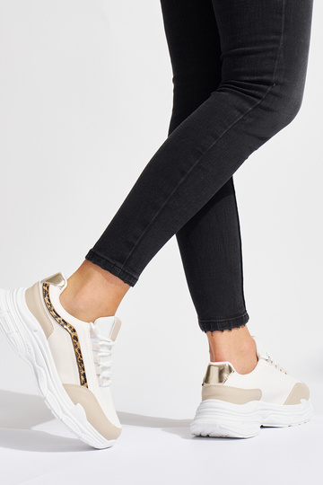 Kremowe damskie sneakersy 2