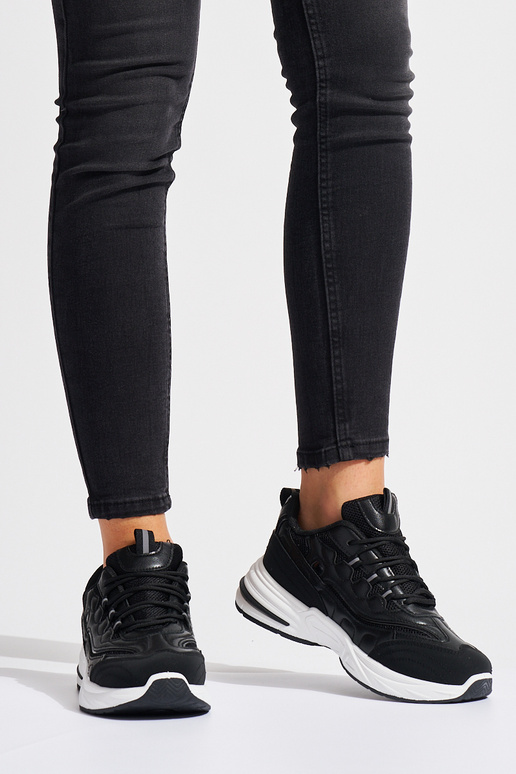 Czarne damskie buty sportowe na... Czarne damskie buty sportowe na...