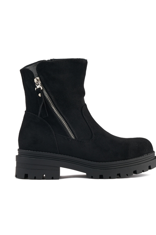 black Inomens boots z ozdobnym zamkiem