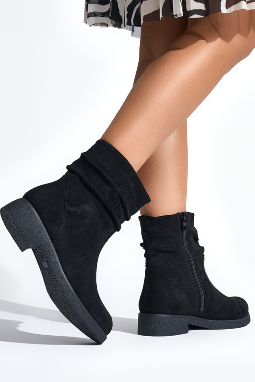 Czarne botki kowbojki damskie Czarne botki kowbojki damskie