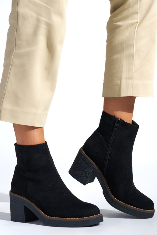 black Inomens boots on the heel black Inomens boots on the heel