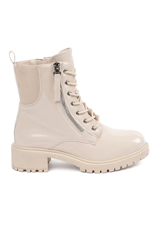 beige lacquered Inomens boots Inith... beige lacquered Inomens boots Inith...