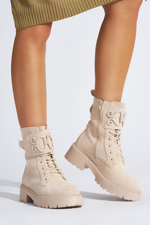of suede beige Inomens boots of suede beige Inomens boots