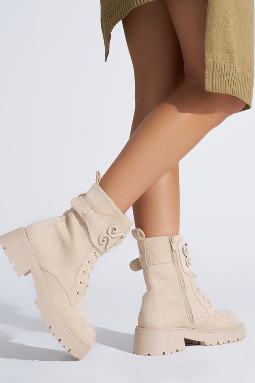 of suede beige Inomens boots of suede beige Inomens boots