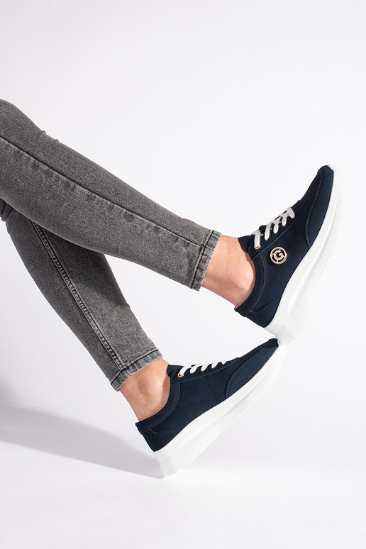 dark blue leather Sneakers Inith...