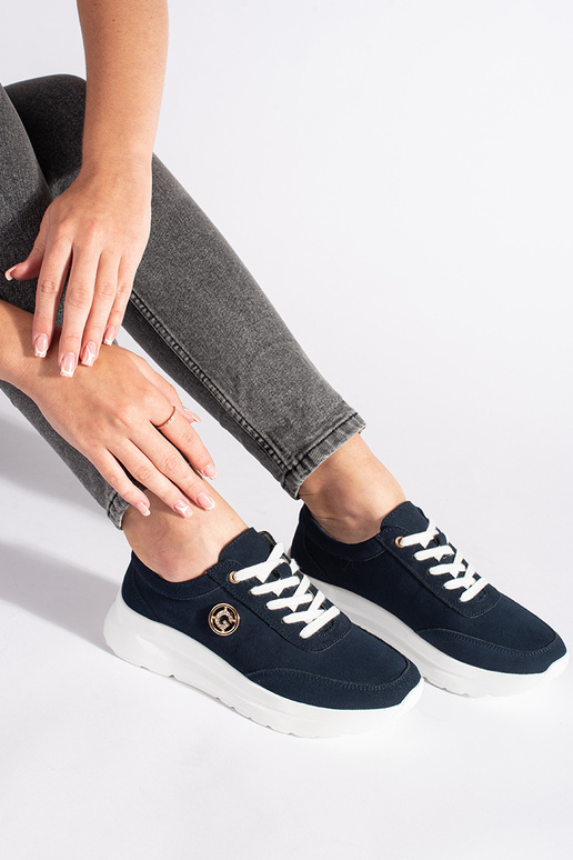 dark blue leather Sneakers Inith...