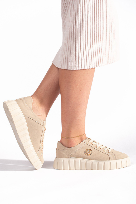 ivory shoes Inith platform Leather of... ivory shoes Inith platform Leather of...