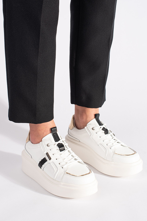 Leather Inhite color Sneakers Inith...