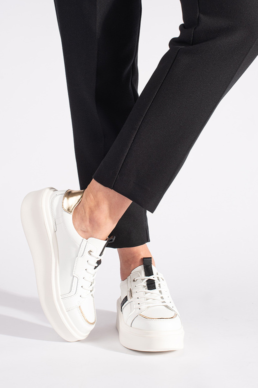 Leather Inhite color Sneakers Inith...