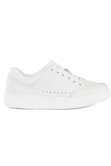 INhite color leather shoes...