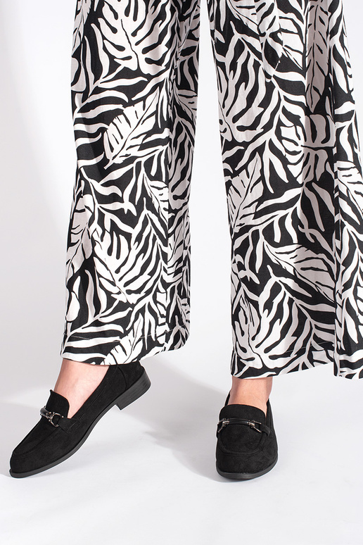 Klasyczne czarne mokasyny zamszowe