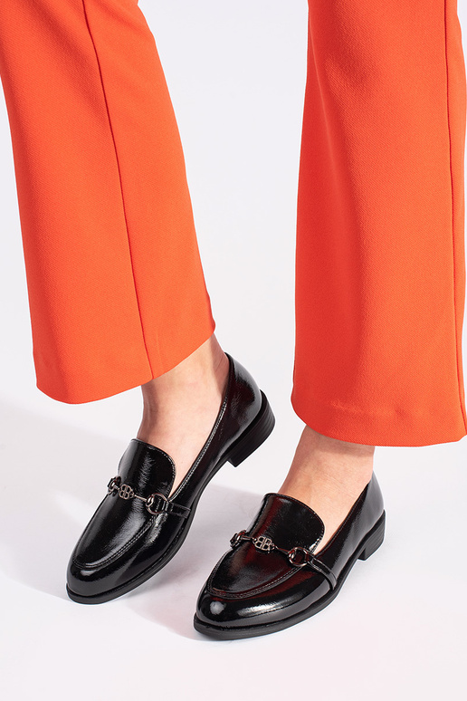 black lacquered INomens moccasins... black lacquered INomens moccasins...