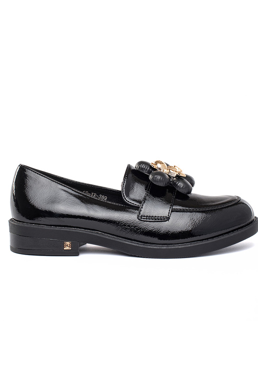 black lacquered INomens moccasins... black lacquered INomens moccasins...