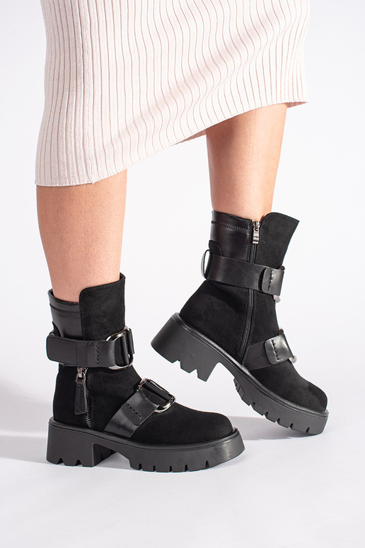 black of suede Inomens boots Inith...