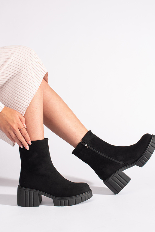 black Inomens boots Inith platform