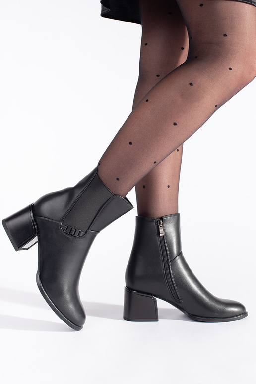 black ankle boots z elastic InstaInka