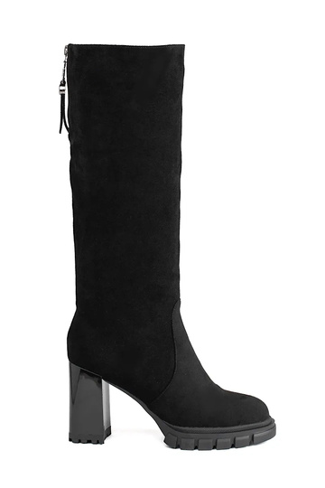 black of suede long boots...
