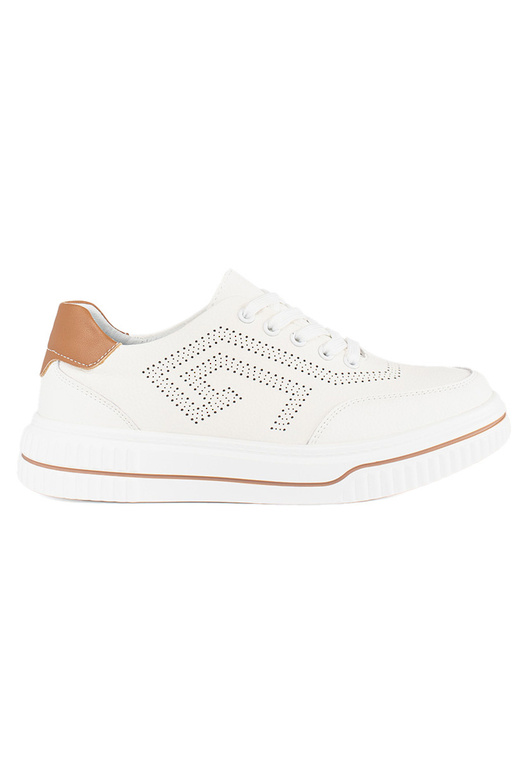 Leather openInork Inhite color sneakers