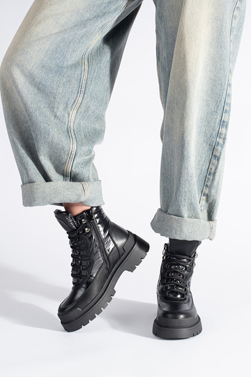 black boots on a thick sole... 2