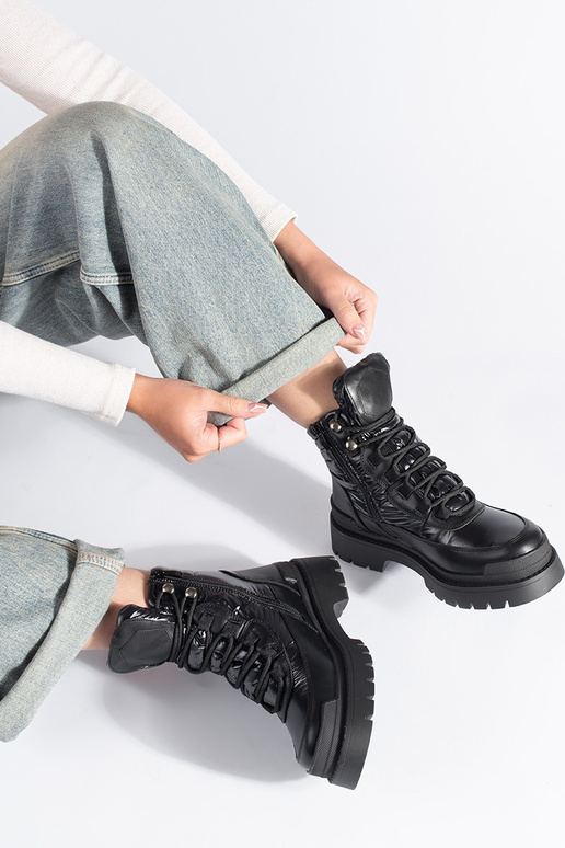 black boots on a thick sole Sergio Leone