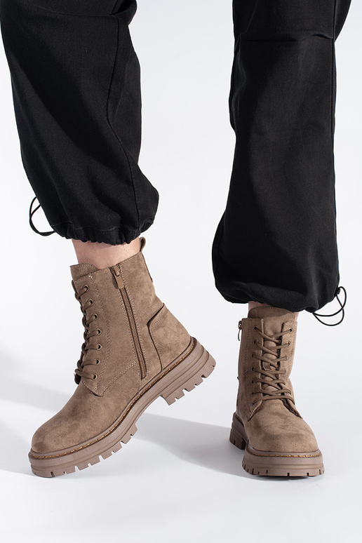 beige laced Inomens boots Sergio Leone