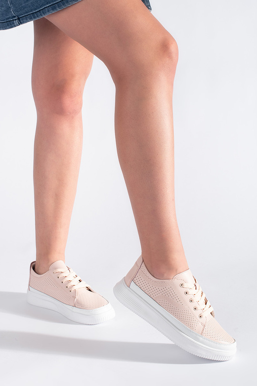 Leather openInork shoes pink Sergio...