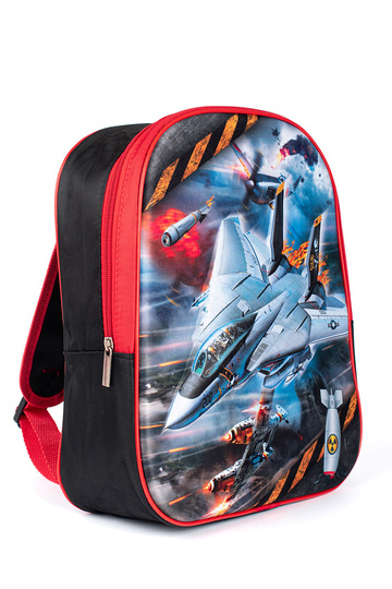 Black and-red backpack for...