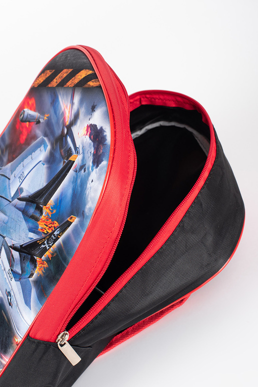 Black and-red backpack for a boy ze... Black and-red backpack for a boy ze...