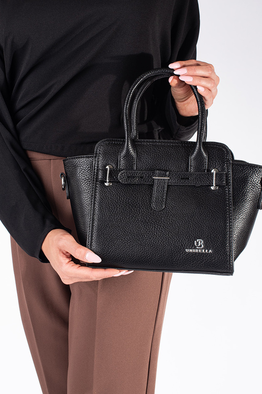 black elegant handbag ze silvermi...