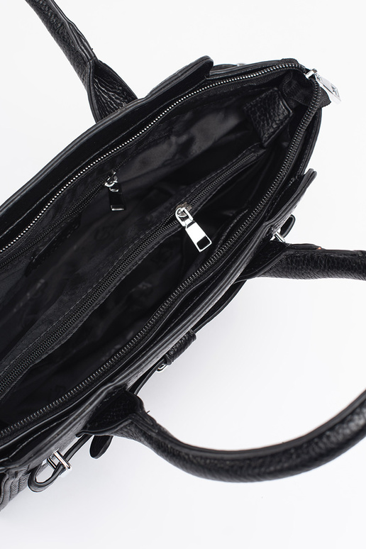 black elegant handbag ze silvermi...