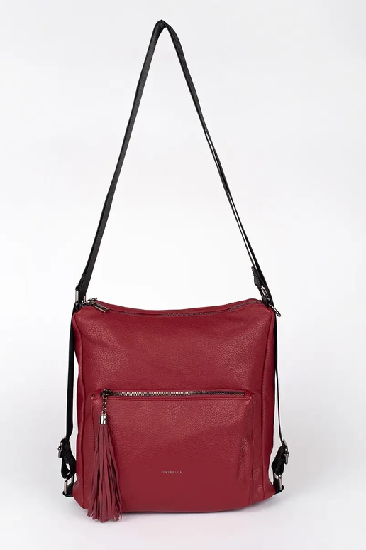 red women's handbag type backpack...
