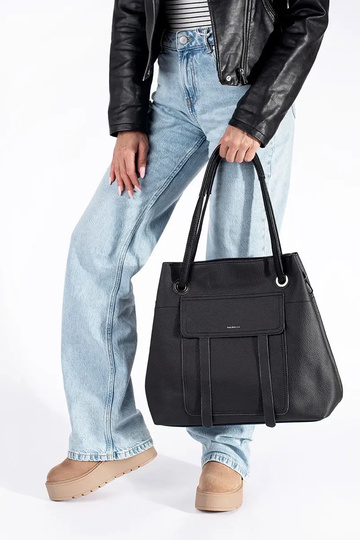 black handbag shopper 2