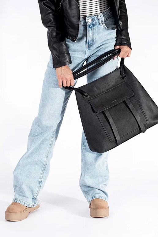 black handbag shopper