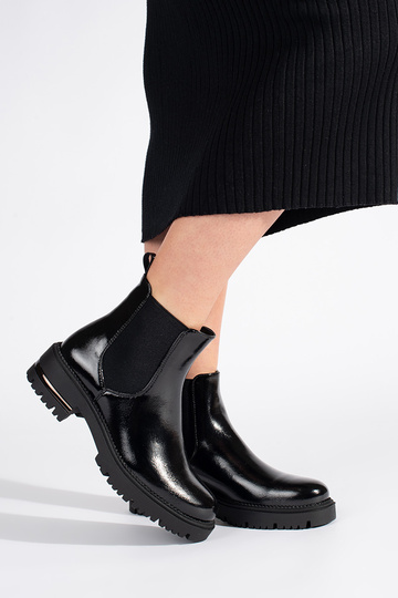 Lakierowane botki damskie... 2